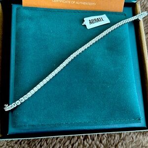 White Sapphire Tennis Bracelet, 6.5in